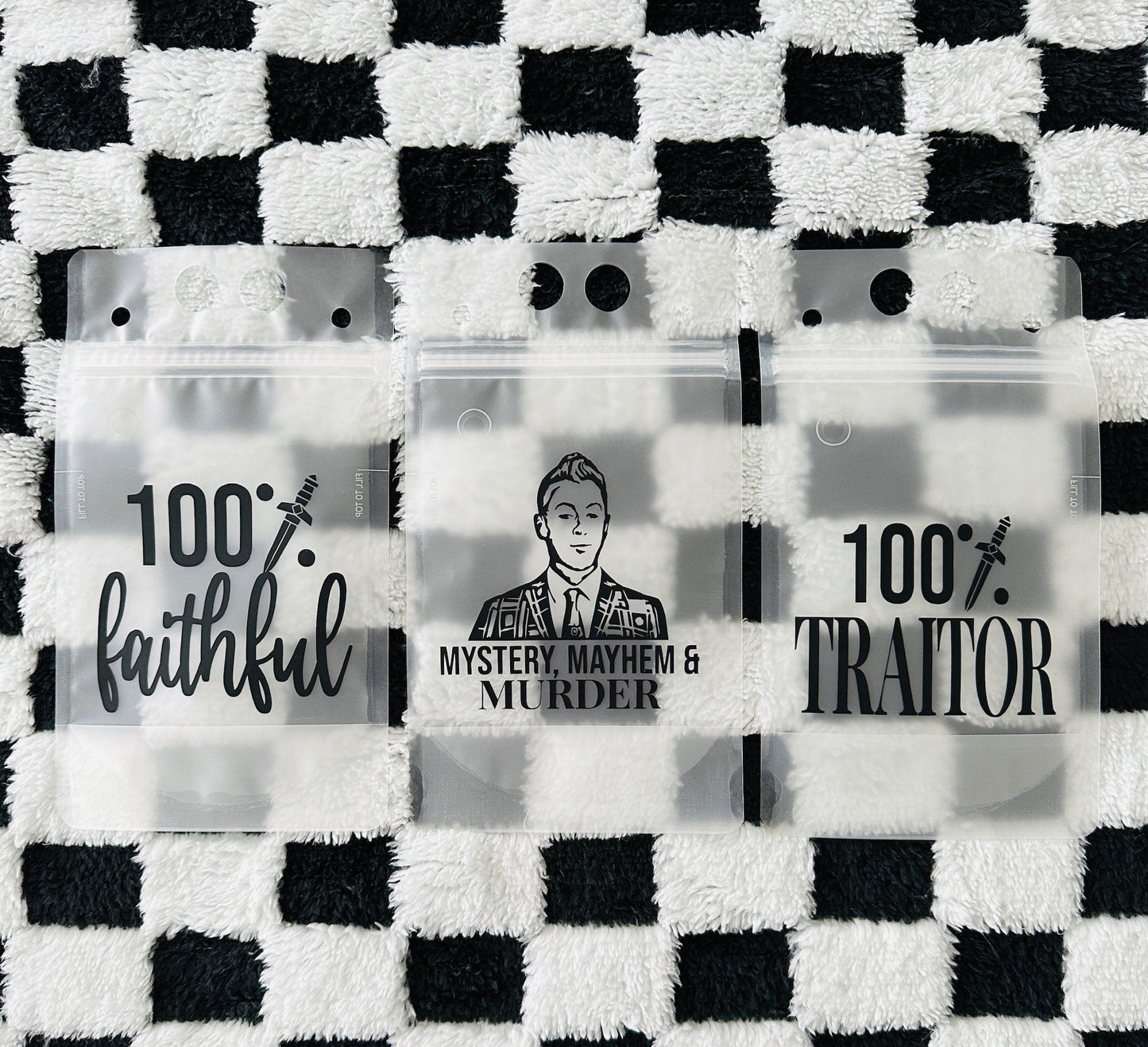 Traitors Faithful Drink Pouches: Reality TV Party Favors