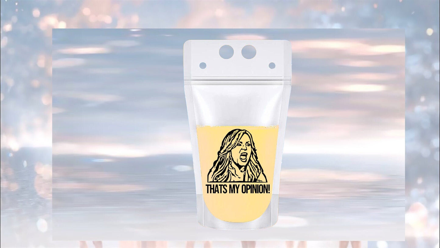 Real Housewives RHOC Drink Pouches: Bravo Bachelorette Party Favors
