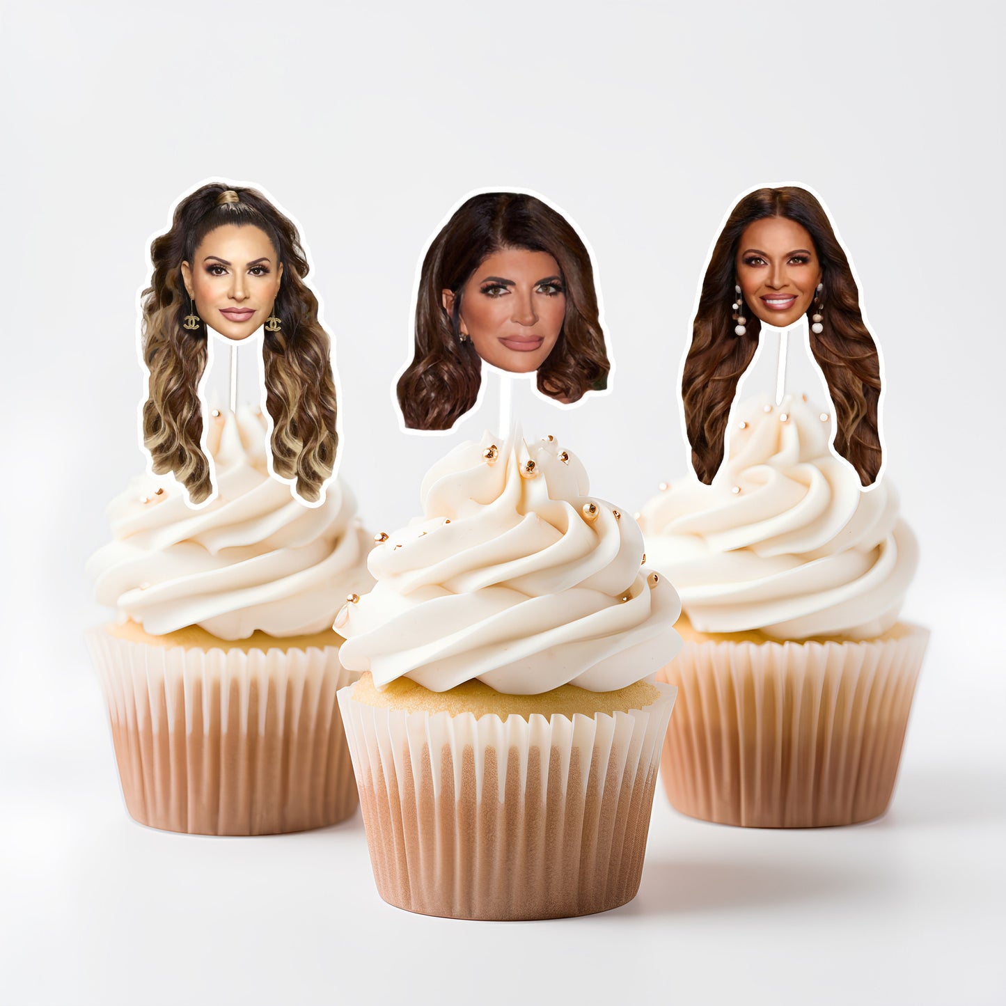 Real Housewives RHONJ Cupcake Toppers: Bravo Real Housewives Party Decor