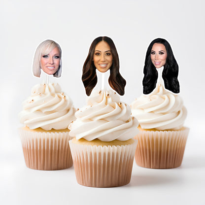 Real Housewives RHONJ Cupcake Toppers: Bravo Real Housewives Party Decor