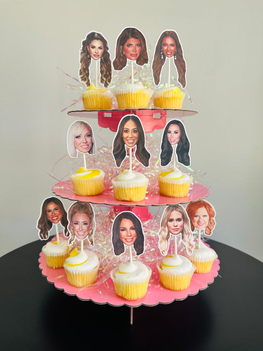 Real Housewives RHONJ Cupcake Toppers: Bravo Real Housewives Party Decor
