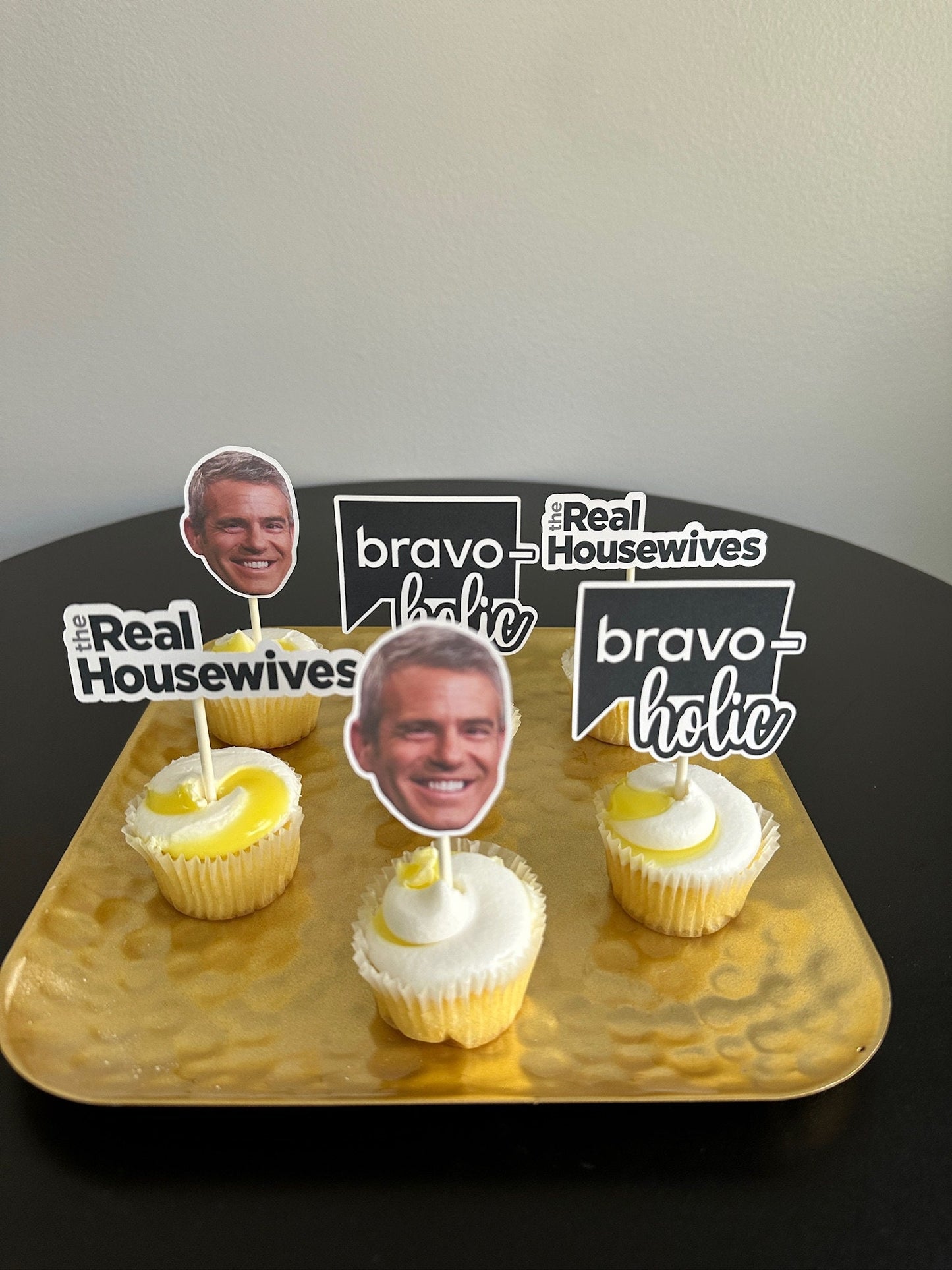 Real Housewives Andy Cohen Cupcake Toppers: Bravo TV Party Decor