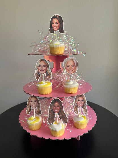 Real Housewives RHONY Cupcake Toppers: Bravo Real Housewives Party Decor