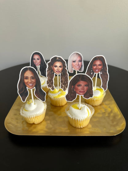 Real Housewives RHONJ Cupcake Toppers: Bravo Real Housewives Party Decor