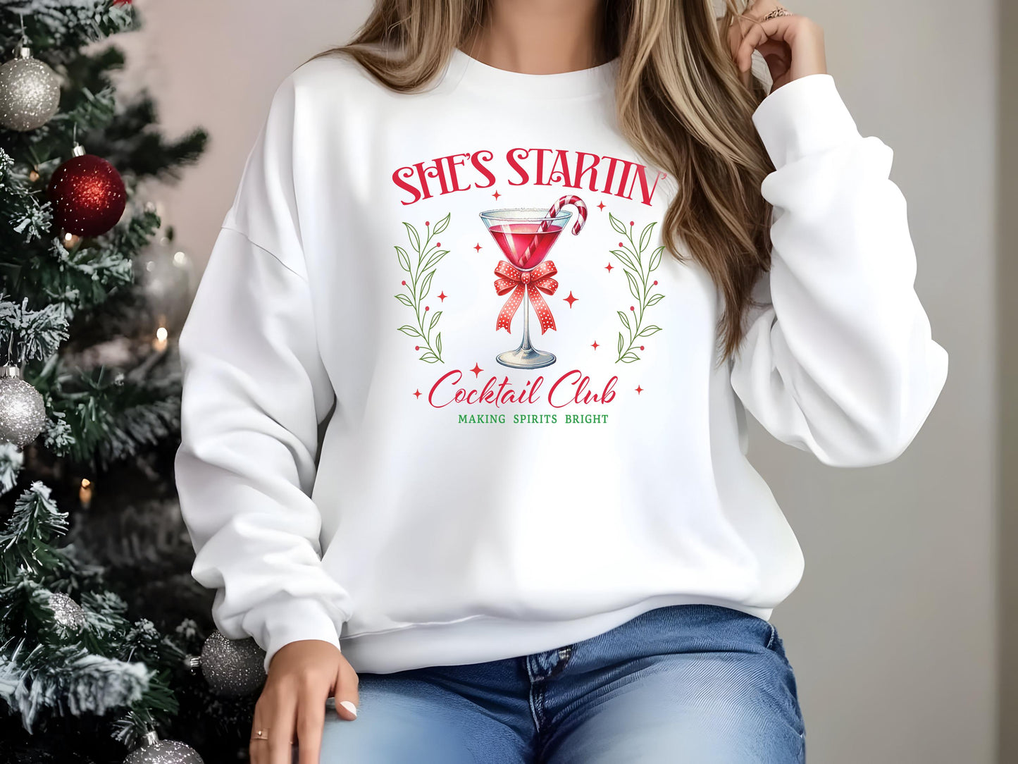 Bravo Christmas Real Housewives She's Starting Shirt - Holiday Bravo Sweatshirt - RHONY Bravo Last Minute Gift Cocktail Club