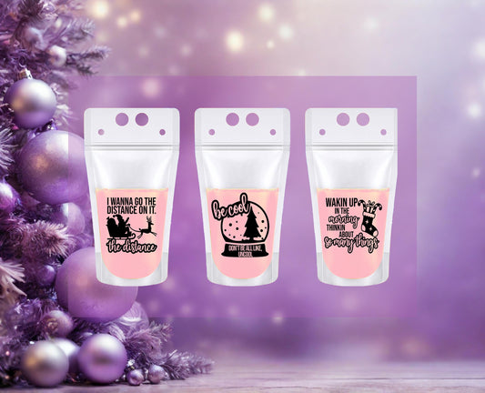 Bravo Real Housewives Christmas Holiday Drink Pouches: Party Favors