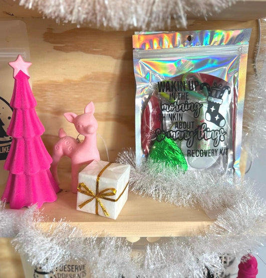 Bravo Real Housewives RHONJ Waking Up in the Morning Christmas Holiday Hangover Kit Party Recovery Favor Pouch