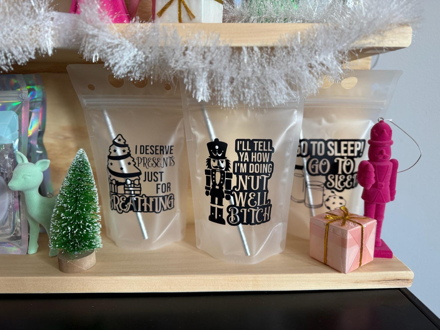 Bravo Real Housewives Christmas Drink Pouches: Bravo Holiday Party Favors