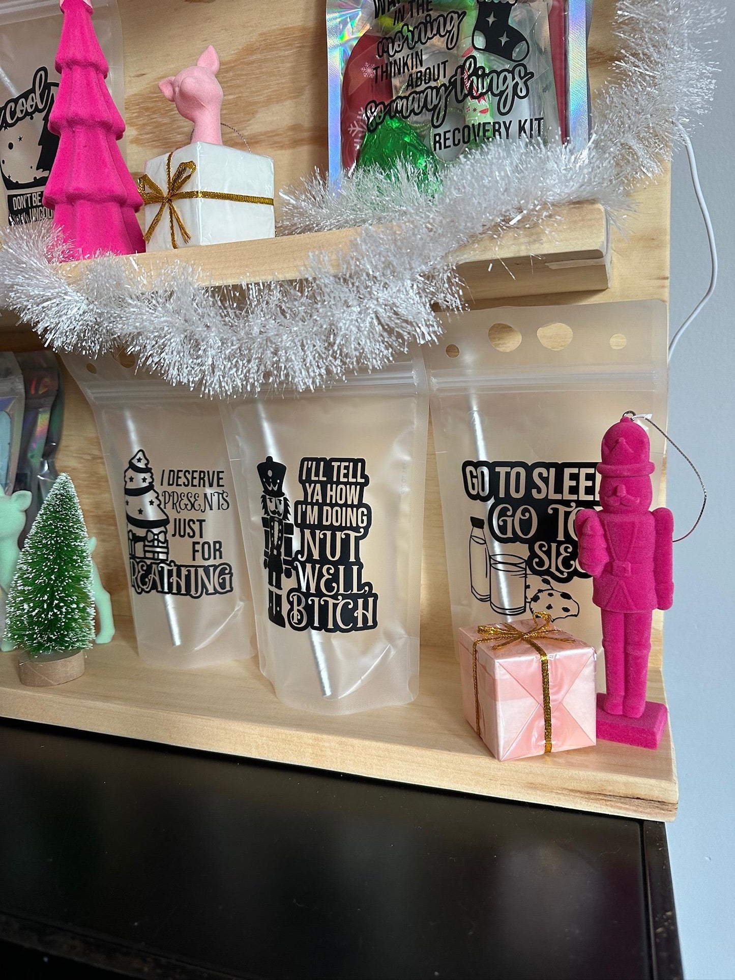 Bravo Real Housewives Christmas Drink Pouches: Bravo Holiday Party Favors