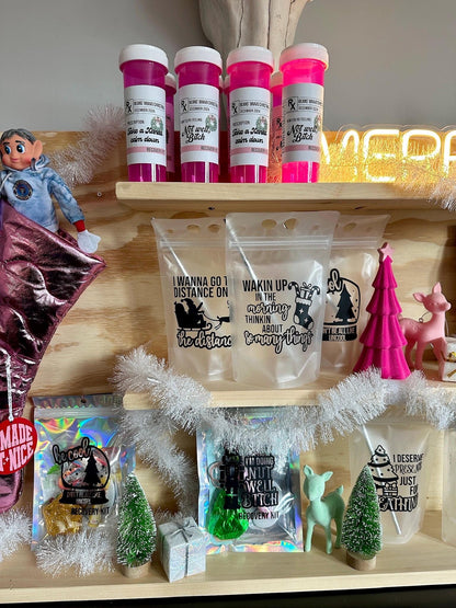 Bravo Christmas Real Housewives RHONY Holiday Hangover Kit Custom Party Favors