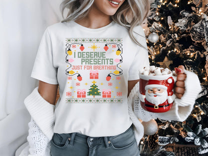 Bravo Christmas Real Housewives RHOSLC Ugly Sweatshirt - "I Deserve Presents"