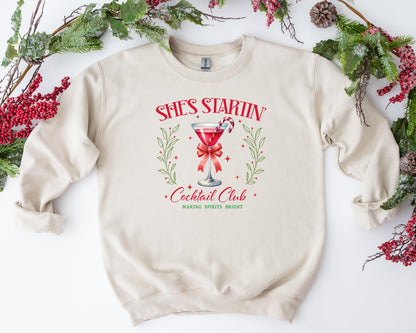 Bravo Christmas Real Housewives She's Starting Shirt - Holiday Bravo Sweatshirt - RHONY Bravo Last Minute Gift Cocktail Club