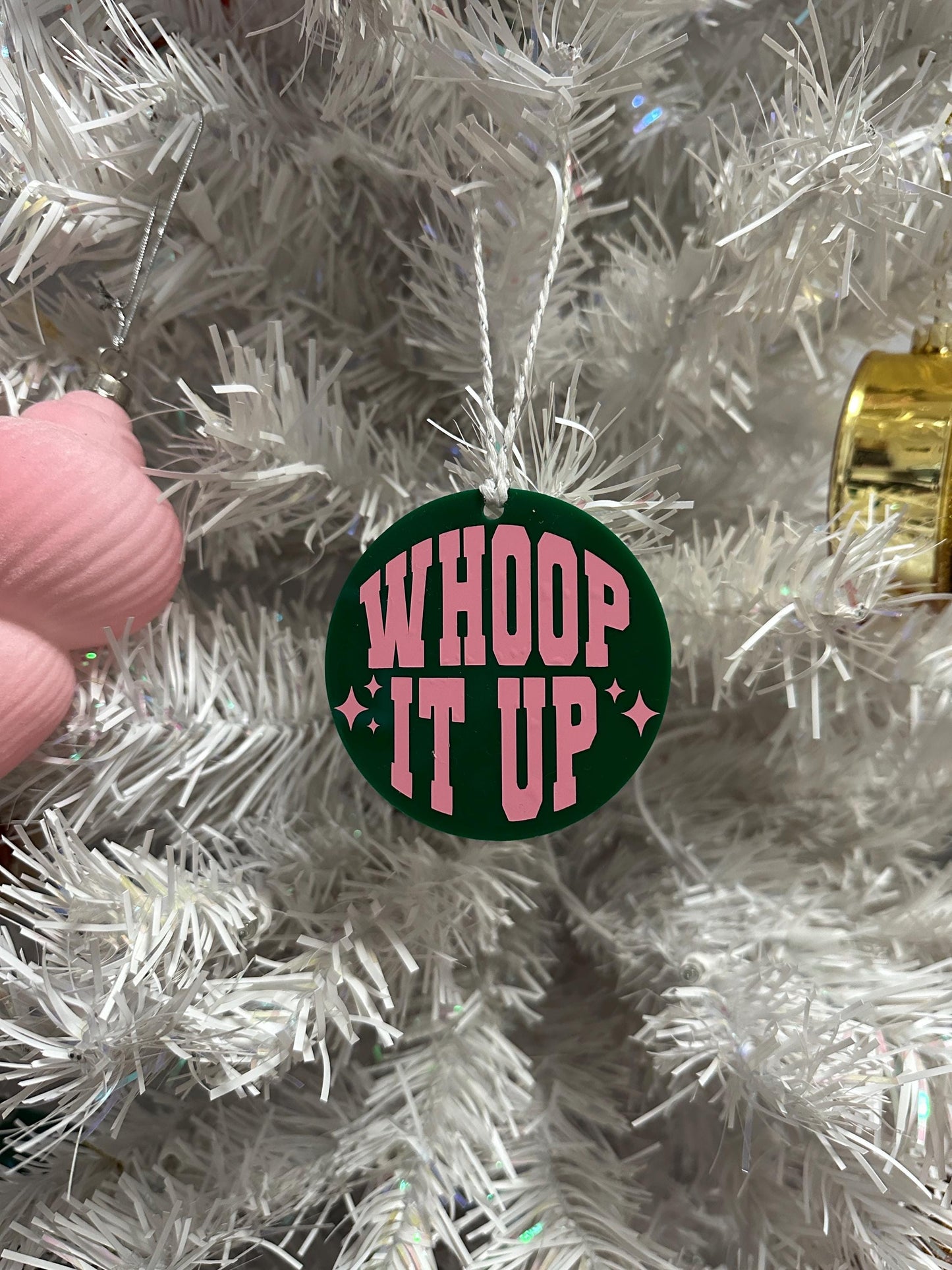 Real Housewives Bravo Christmas RHOC Whoop It Up Ornament - Gift - Reality TV Fan - Bravo Merch - Orange County - Housewives Party
