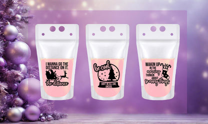 Bravo Real Housewives Christmas Holiday Drink Pouches: Party Favors