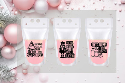 Bravo Real Housewives Christmas Drink Pouches: Bravo Holiday Party Favors