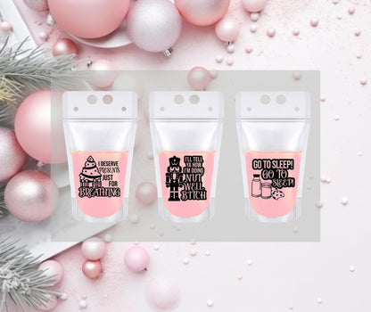 Bravo Real Housewives Christmas Drink Pouches: Bravo Holiday Party Favors