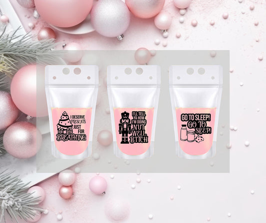 Bravo Real Housewives Christmas Drink Pouches: Bravo Holiday Party Favors