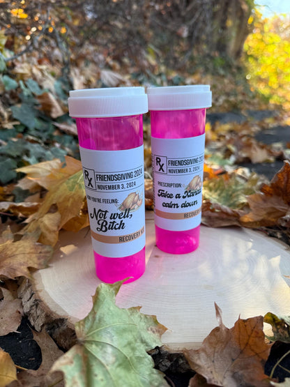 Real Housewives RHONY Friendsgiving Hangover Kit: Custom Party Favors
