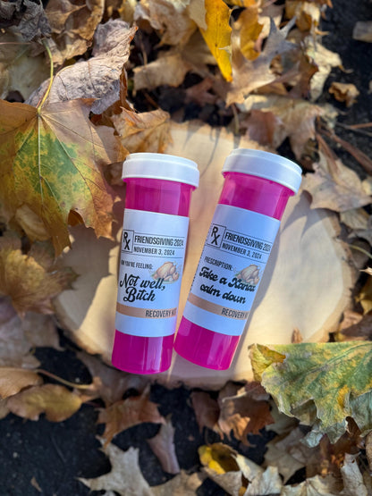 Real Housewives RHONY Friendsgiving Hangover Kit: Custom Party Favors