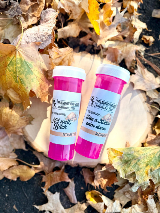Real Housewives RHONY Friendsgiving Hangover Kit: Custom Party Favors