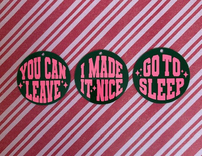 Bravo Christmas Real Housewives RHONY "Go To Sleep" Ornament - Reality TV Gift