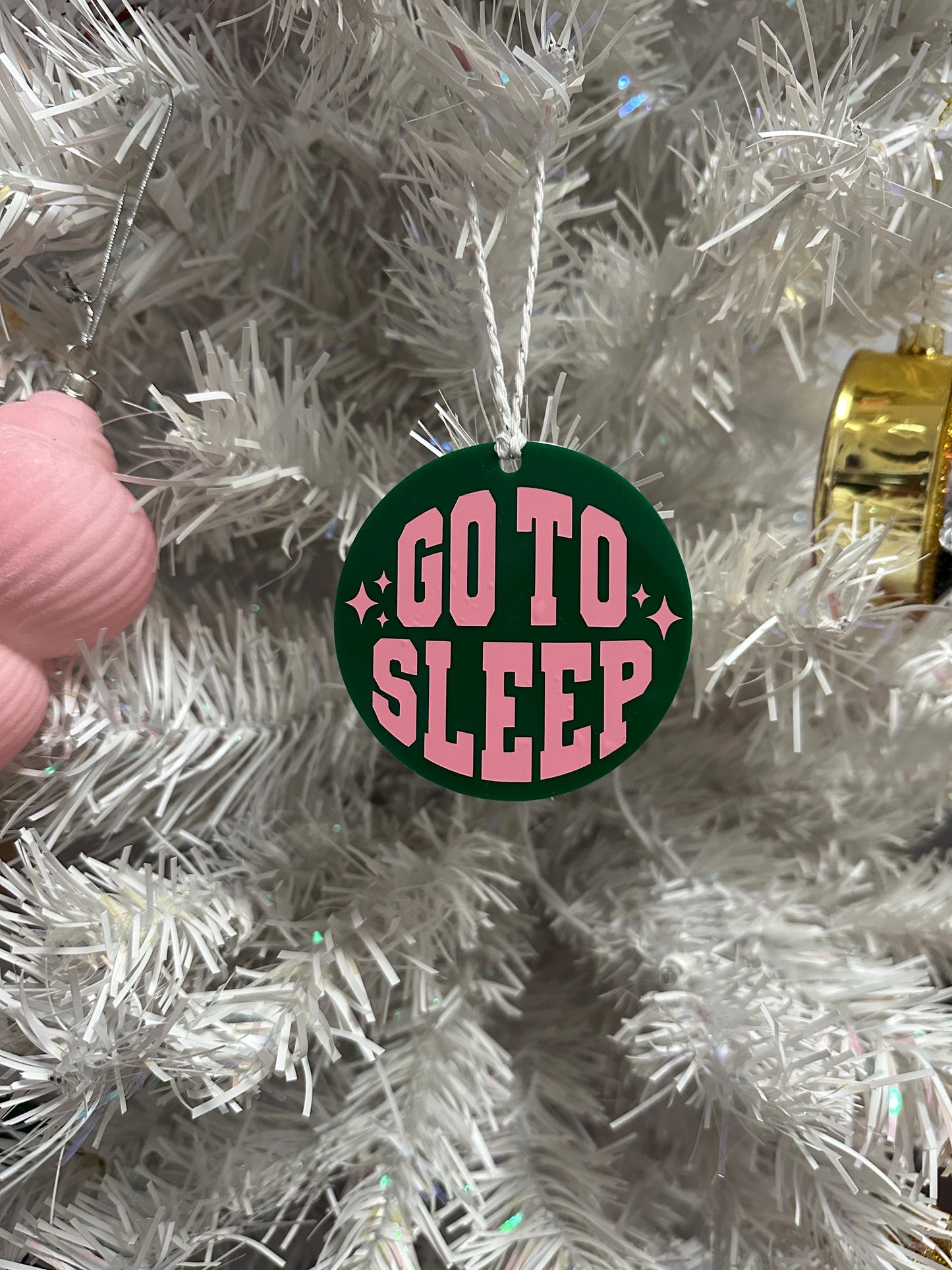 Bravo Christmas Real Housewives RHONY "Go To Sleep" Ornament - Reality TV Gift