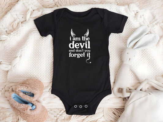 I Am the Devil Stassi Infant Bodysuit VPR - Baby Shower Bravo Gift Halloween - Bravo Party Last Minute Gift - Gift Newborn Present New Mom
