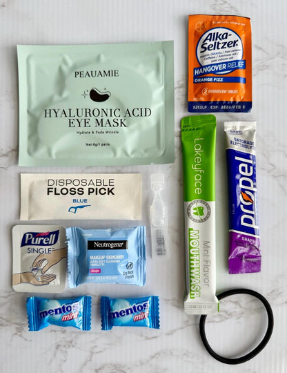 Bravo Dice Roll Las Vegas Recovery Kit Pouches - Bachelorette Hangover Kit Bags - Holo Bride Birthday Favor - Custom 2025
