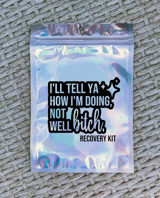 Bravo Real Housewives RHONY Not Well Hangover Kit Recovery Pouch