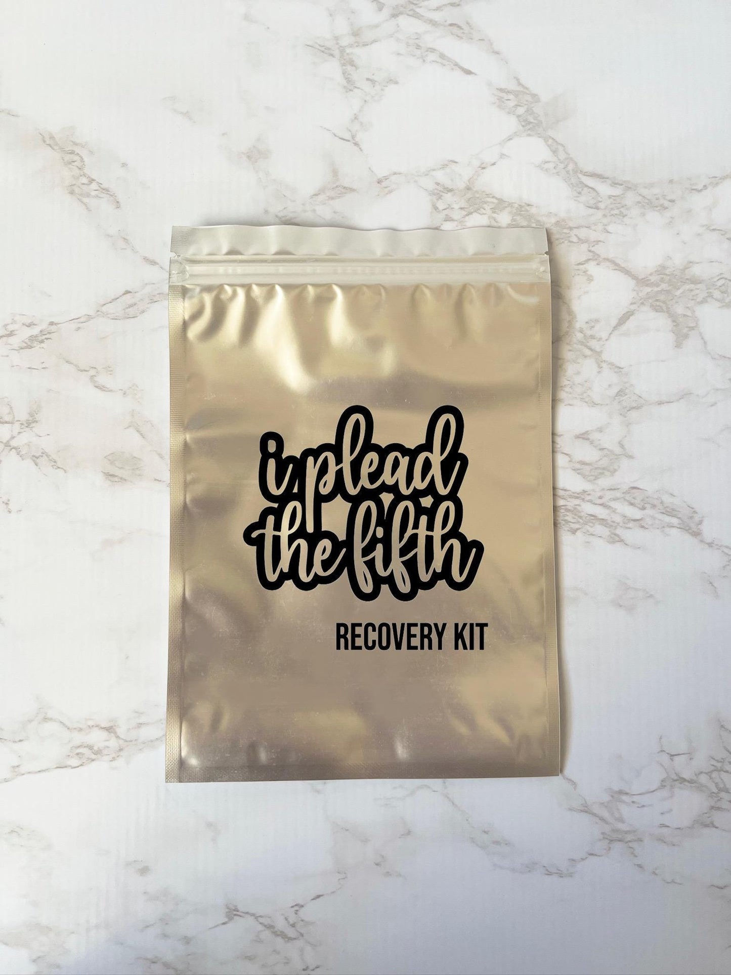 Real Housewives Bravo Recovery Kit Pouch I Plead the Fifth Bachelorette Favor