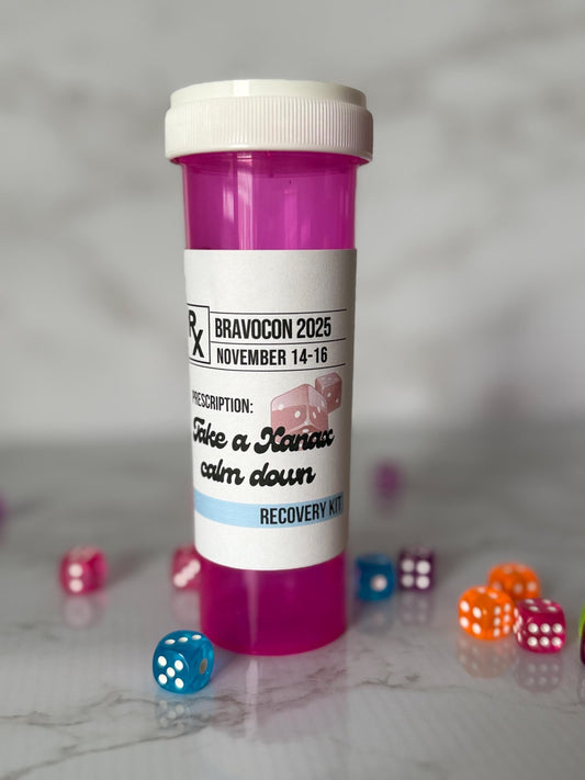 Real Housewives Bravocon Hangover Kit Pill Bottle: Custom Bachelorette Party Favors