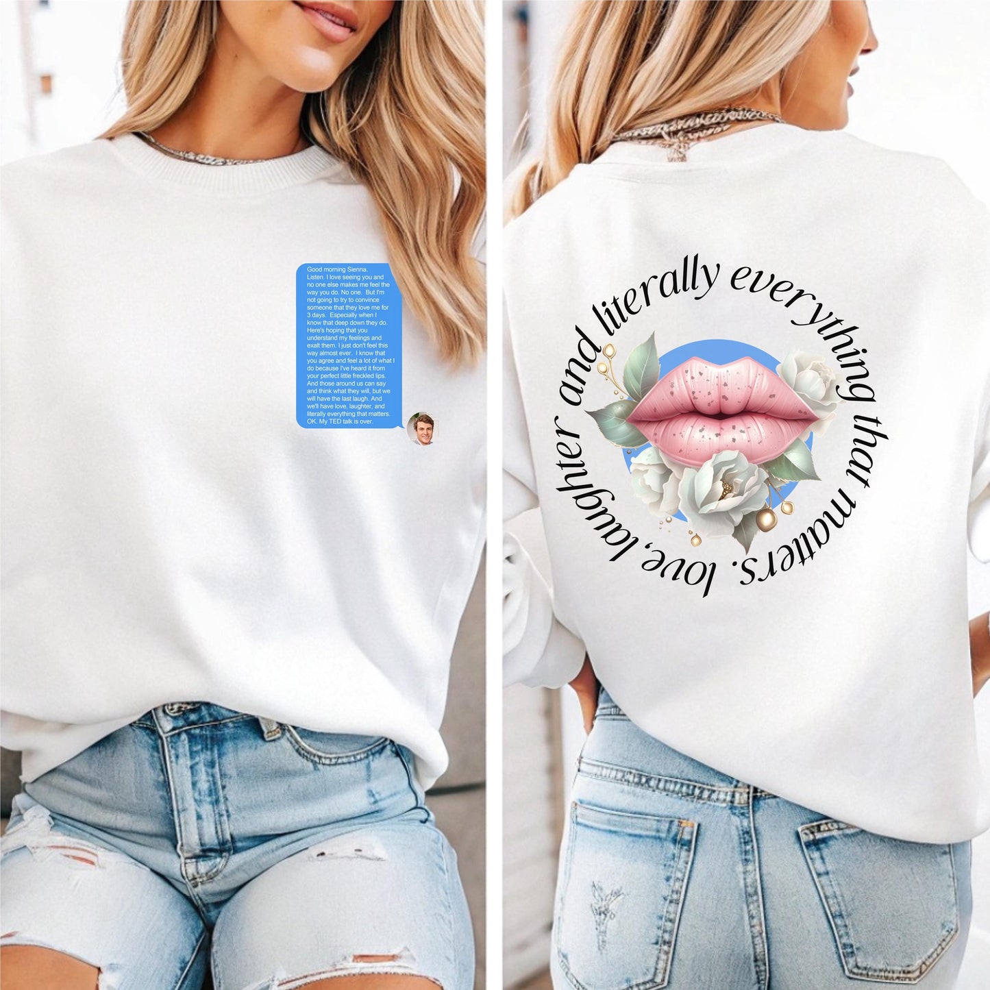 Southern Charm Shep Rose Sweatshirt or T-Shirt - Freckled Lips Bravo Gift - Crew Neck Charleston Bravo Party Love Laughter Craig - Bravocon