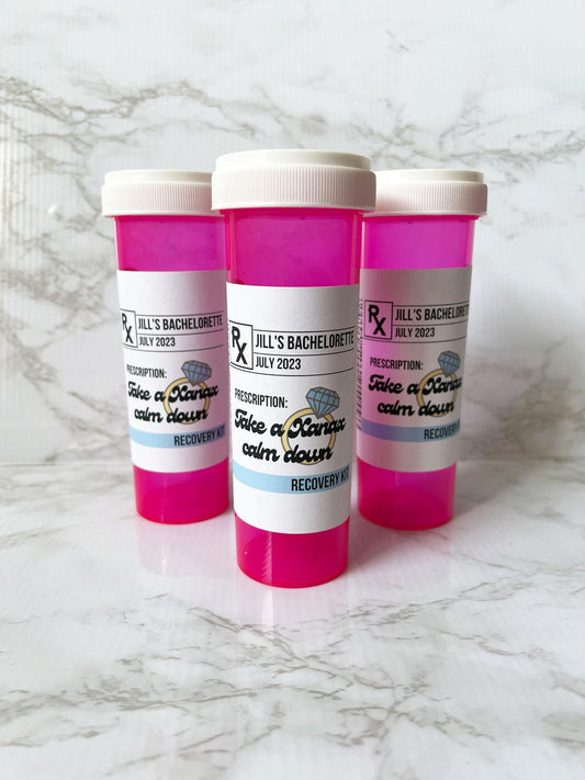 Real Housewives Bravo RHONY Take a Xanax Bachelorette Recovery Kit - Hangover Kit Pill Bottle Custom Party Favors Dorinda Girls Trip