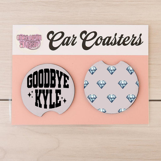 Real Housewives RHOBH Car Coasters: Bravo Real Housewives of Beverly Hills Themed Neoprene Coasters for Car Goodbye Kyle
