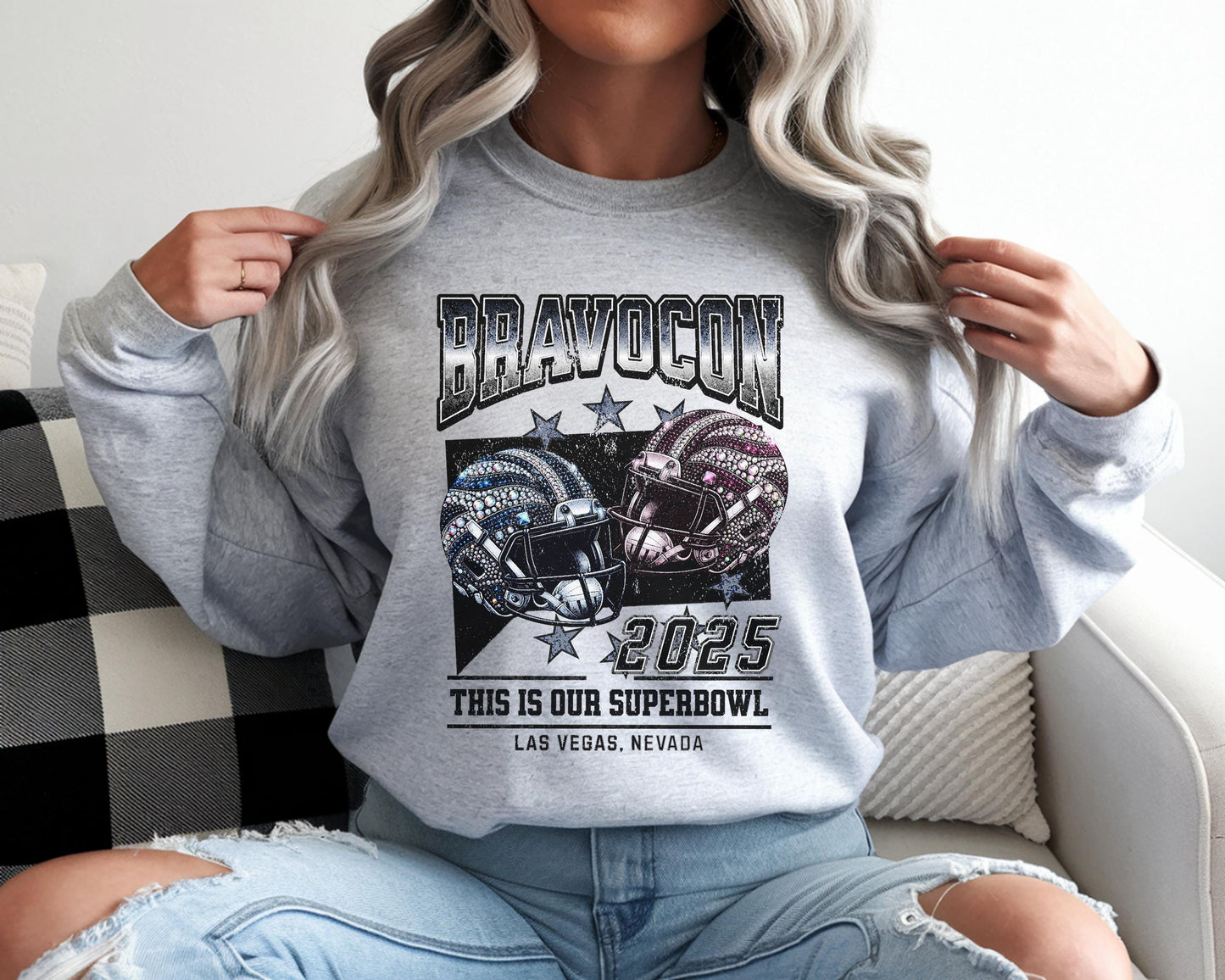 Real Housewives Bravocon Las Vegas 2025 Football This is Our Superbowl Sweatshirt