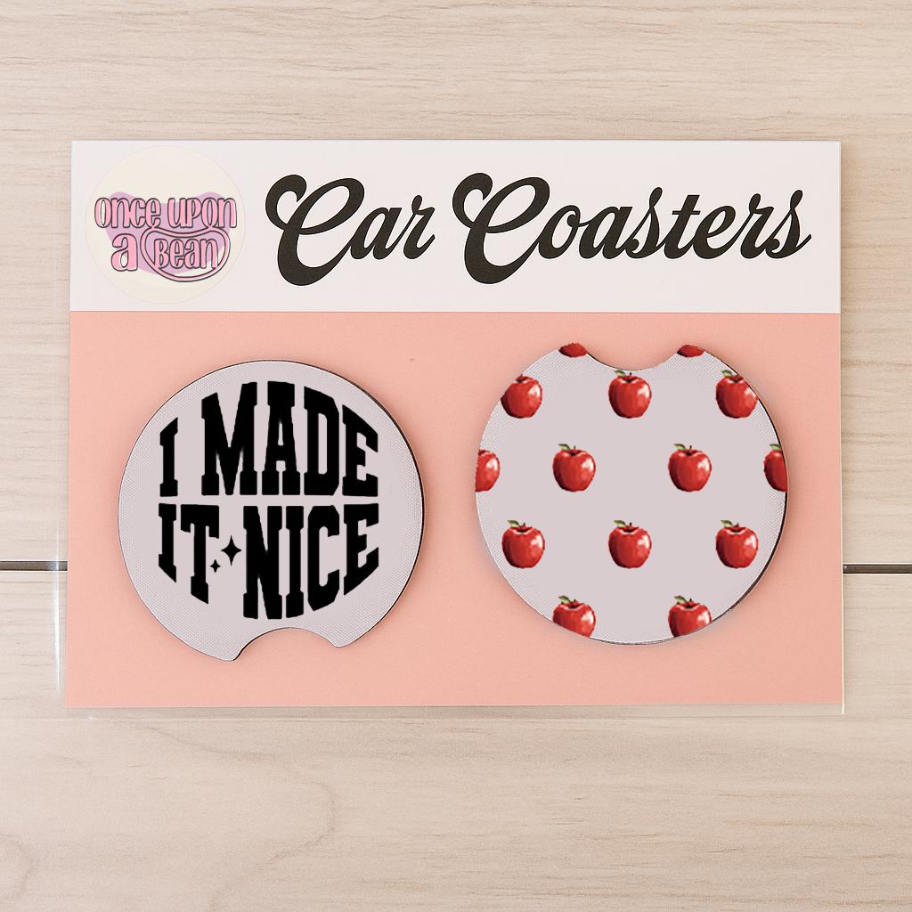 Real Housewives RHONY Car Coasters: Bravo Real Housewives of New York Themed Neoprene Coasters for Car Made It Nice