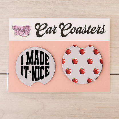 Real Housewives RHONY Car Coasters: Bravo Real Housewives of New York Themed Neoprene Coasters for Car Made It Nice