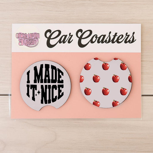 Real Housewives RHONY Car Coasters: Bravo Real Housewives of New York Themed Neoprene Coasters for Car Made It Nice