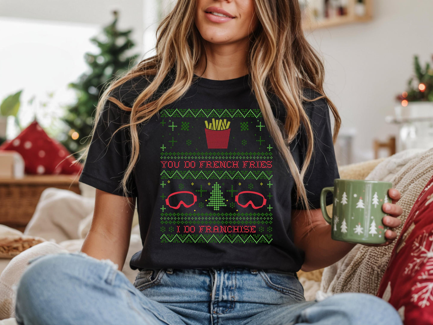 Real Housewives Bravo Christmas You Do French Fries I Do Franchise RHOSLC Ugly Sweatshirt - Holiday Shirt Bravocon