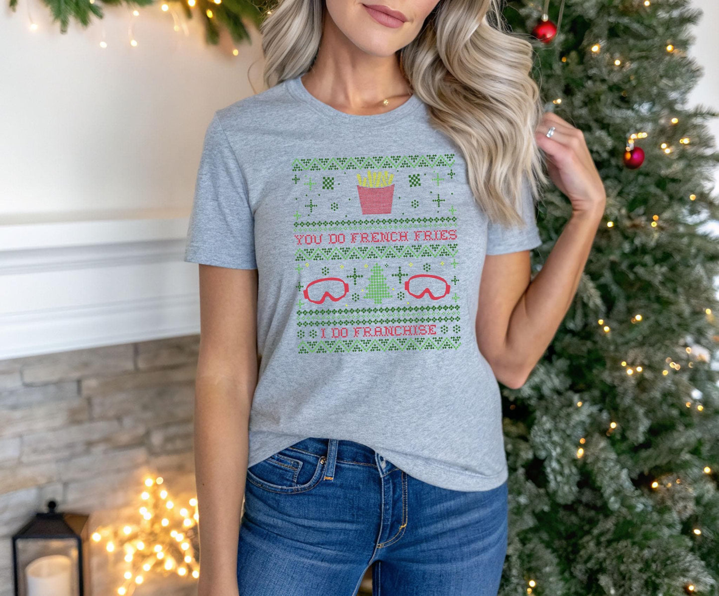 Real Housewives Bravo Christmas You Do French Fries I Do Franchise RHOSLC Ugly Sweatshirt - Holiday Shirt Bravocon