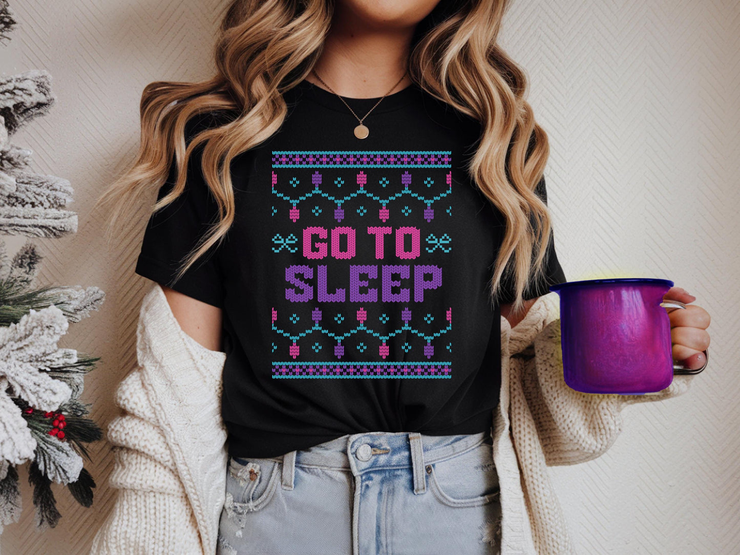 Bravo Christmas Real Housewives RHONY Ugly Sweatshirt - Go To Sleep Holiday Shirt