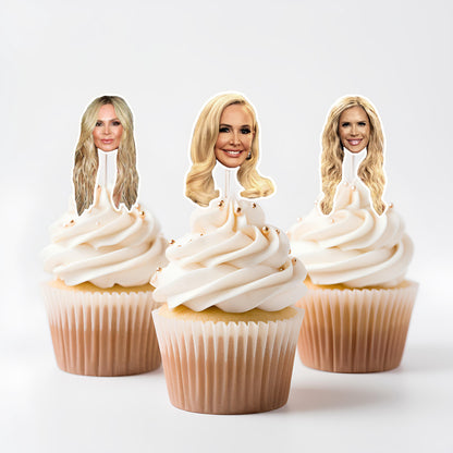 Real Housewives RHOC Cupcake Toppers: Bravo Real Housewives Orange County Party Decorations