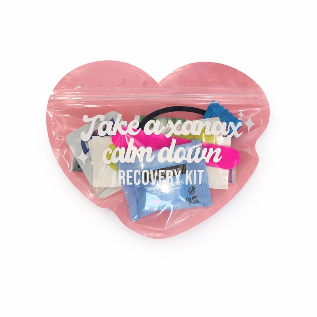 Bravo Real Housewives RHONY Heart Shaped Hangover Kit Ramona Singer Bachelorette Girls Trip Recovery Pouch