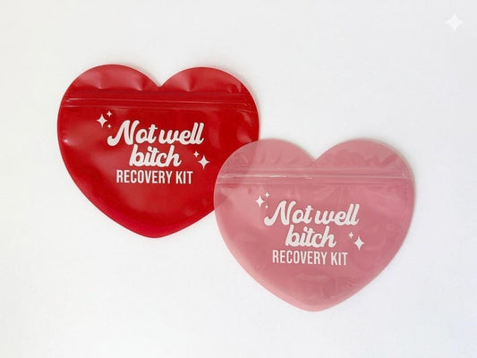 Bravo Real Housewives RHONY Not Well Heart Shaped Hangover Kit Bachelorette Girls Trip Recovery Pouch