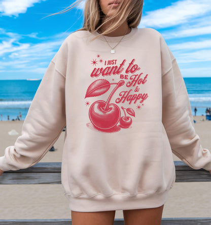 Bravo Summer House Amanda Batula I Just Want to be Hot & Happy Shirt