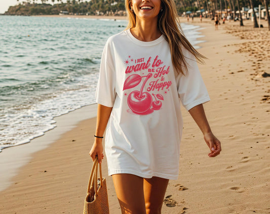 Bravo Summer House Amanda Batula I Just Want to be Hot & Happy Shirt